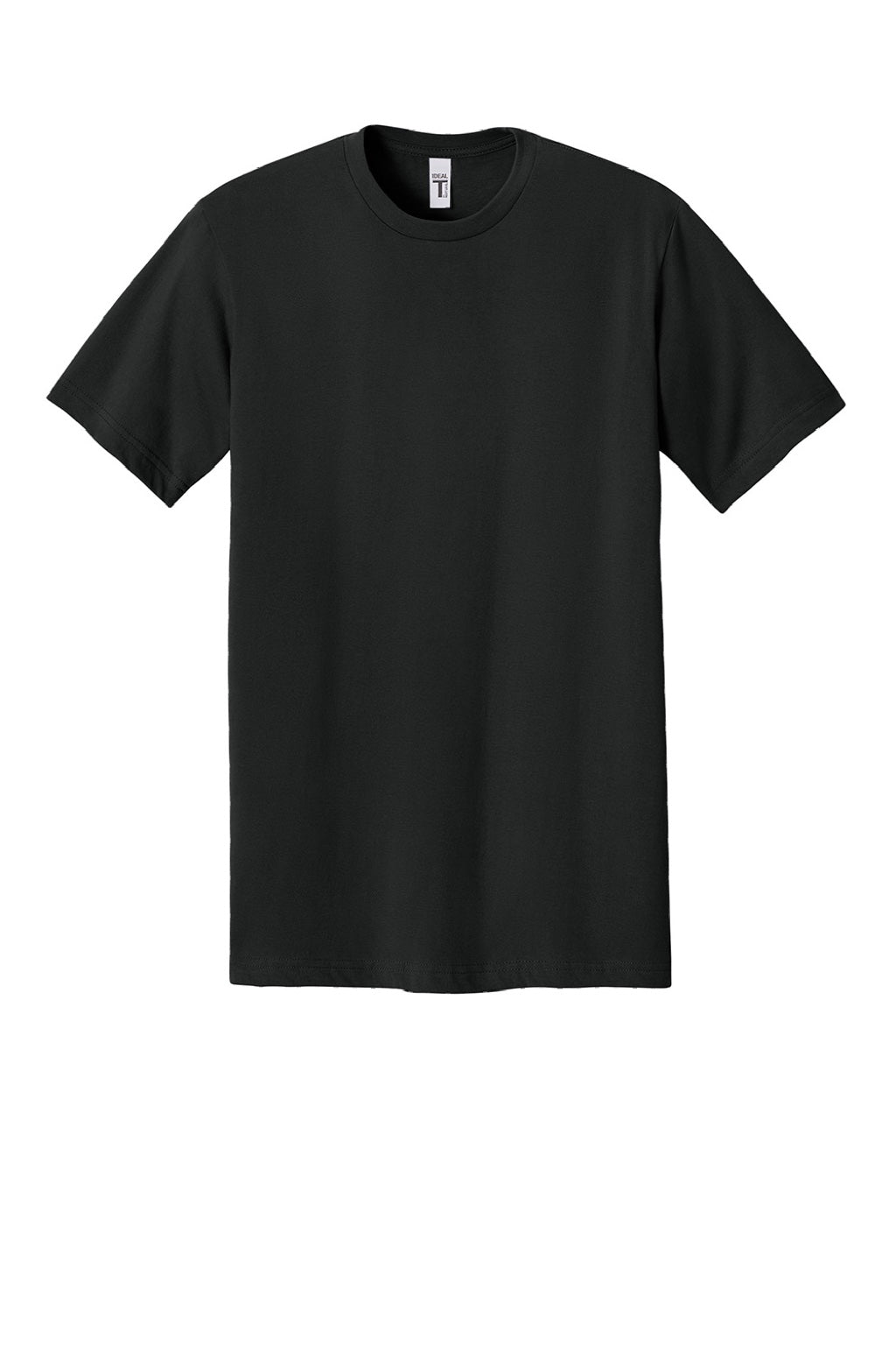 Next Level NL1810 Mens Ideal Jersey Short Sleeve Crewneck T-Shirt Black Flat Front