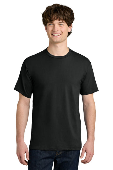 Next Level NL1810 Mens Ideal Jersey Short Sleeve Crewneck T-Shirt Black Model Front