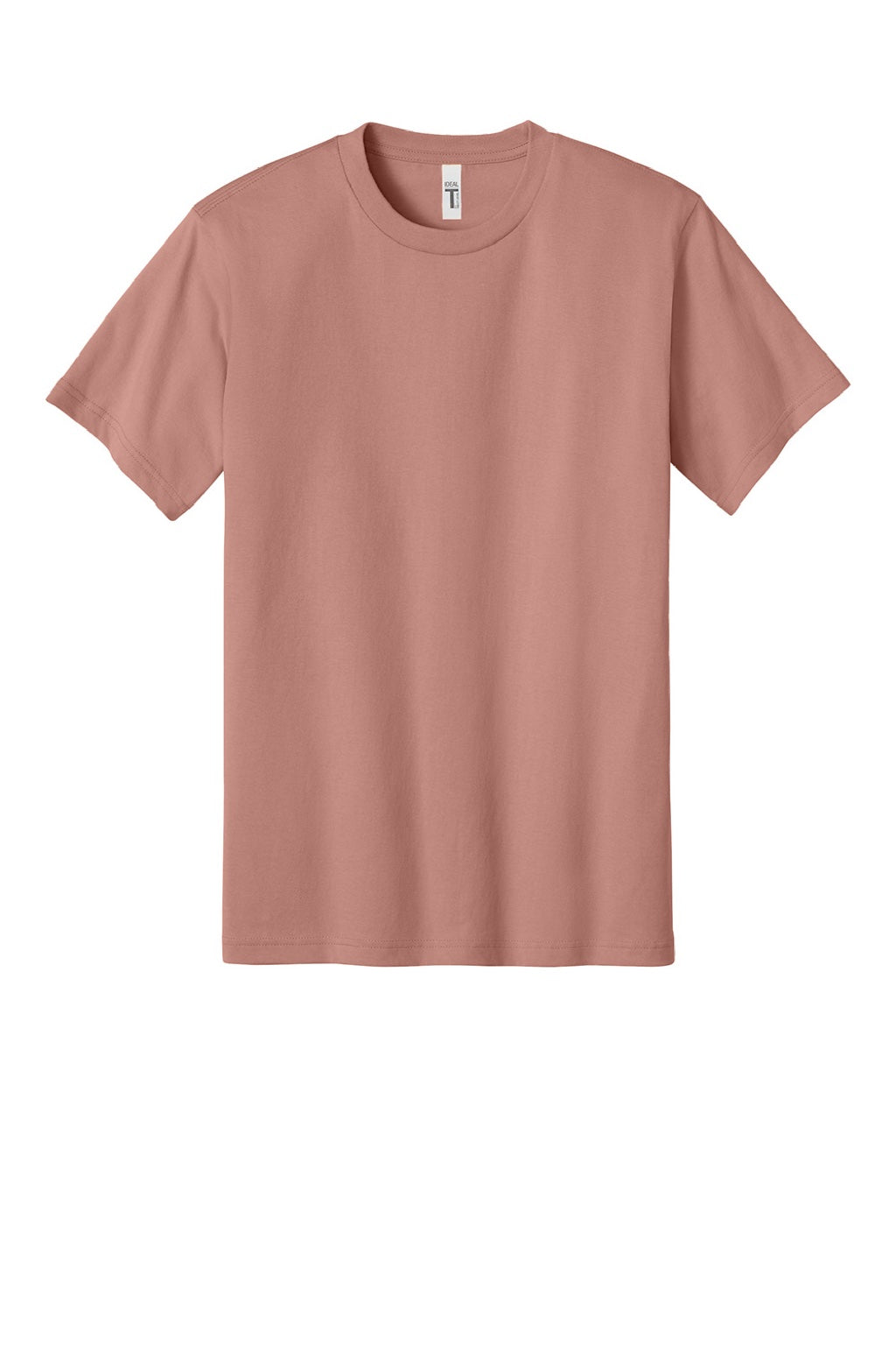 Next Level NL1810 Mens Ideal Jersey Short Sleeve Crewneck T-Shirt Desert Pink Flat Front