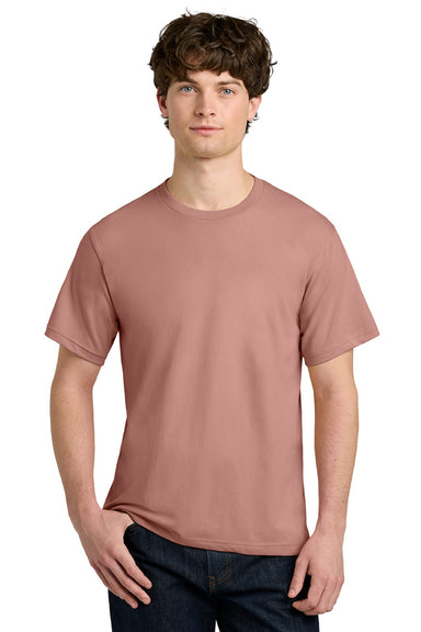 Next Level NL1810 Mens Ideal Jersey Short Sleeve Crewneck T-Shirt Desert Pink Model Front