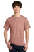 Next Level NL1810 Mens Ideal Jersey Short Sleeve Crewneck T-Shirt Desert Pink Model Front