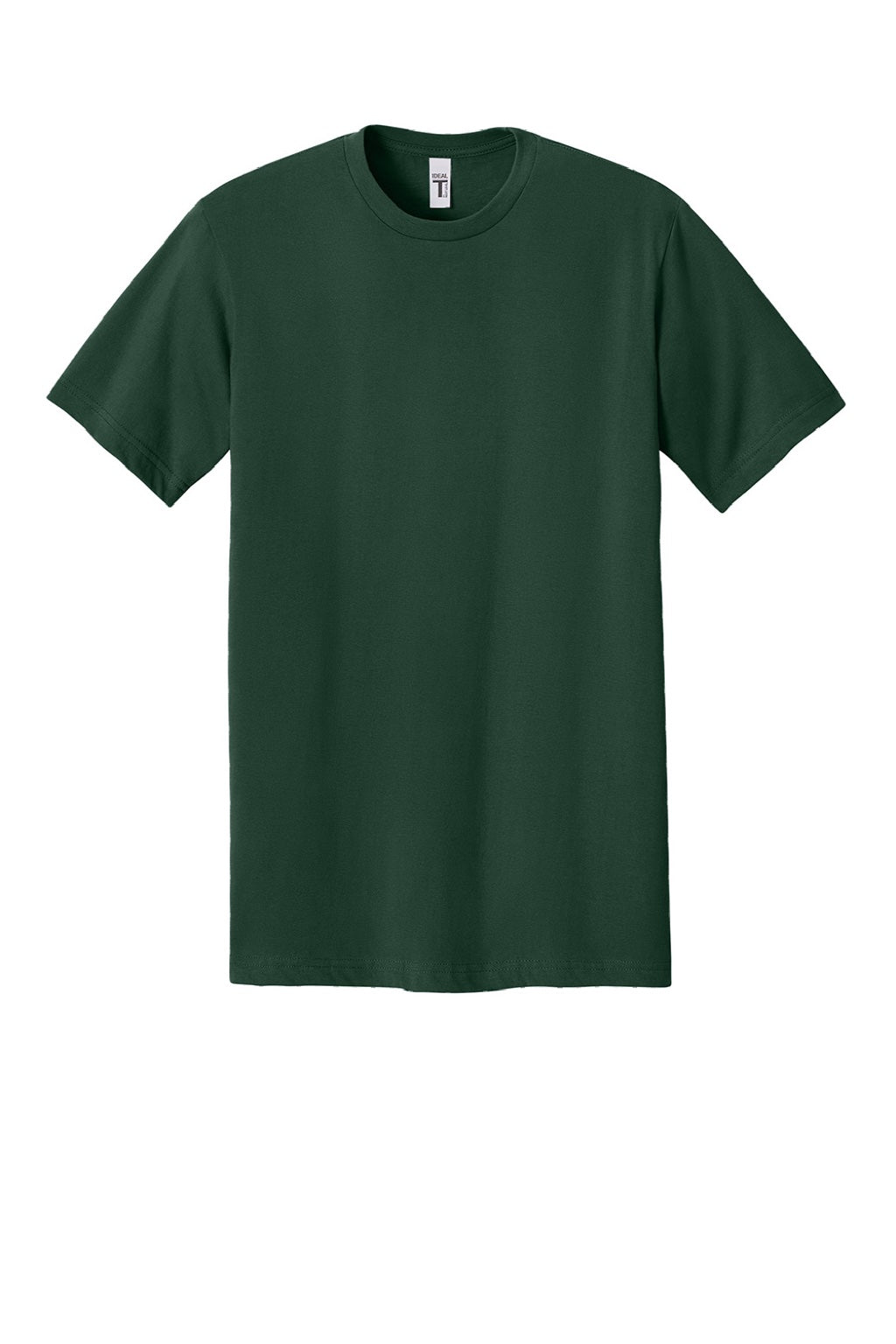 Next Level NL1810 Mens Ideal Jersey Short Sleeve Crewneck T-Shirt Forest Green Flat Front