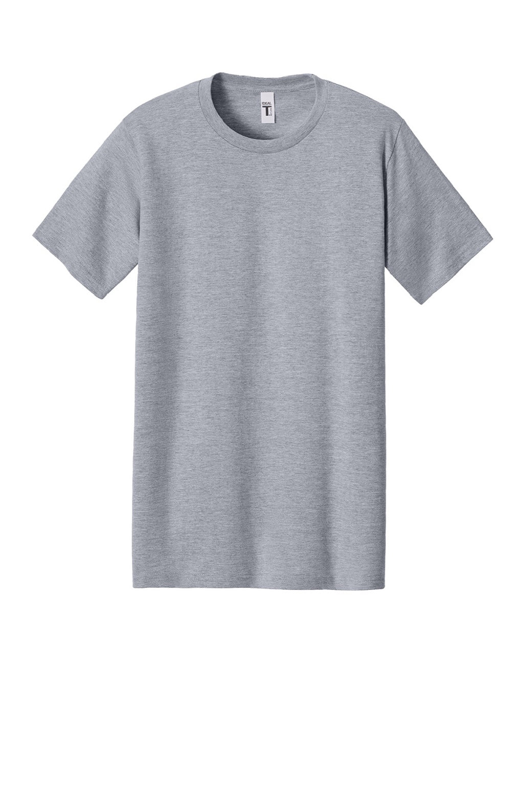 Next Level NL1810 Mens Ideal Jersey Short Sleeve Crewneck T-Shirt Heather Grey Flat Front