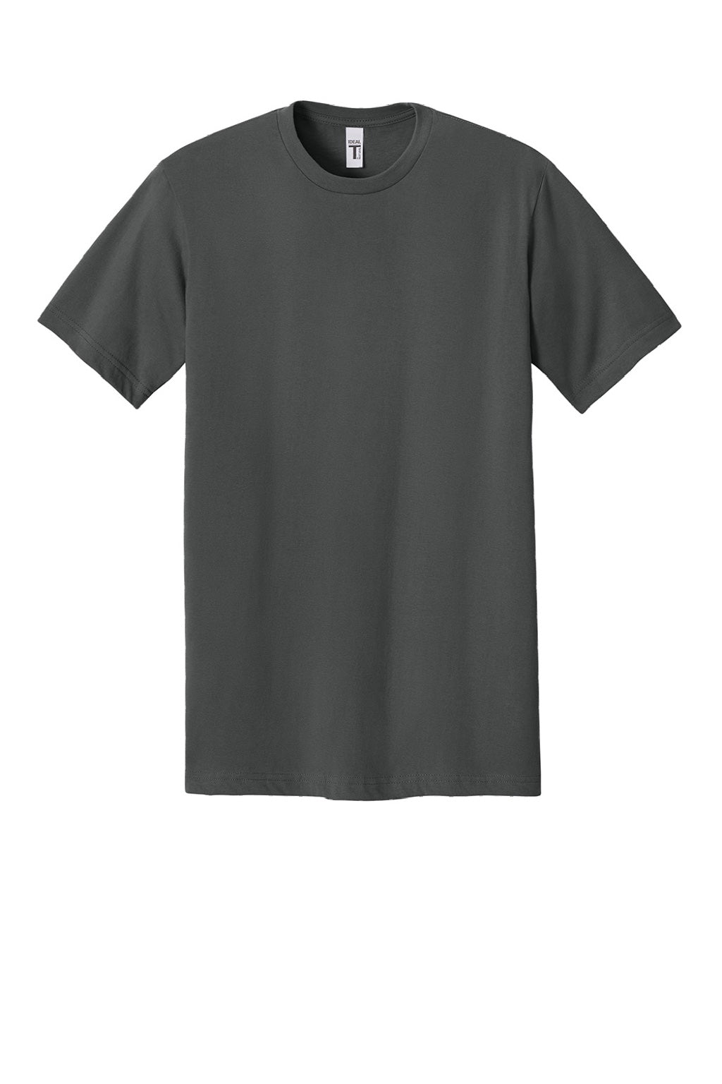 Next Level NL1810 Mens Ideal Jersey Short Sleeve Crewneck T-Shirt Heavy Metal Grey Flat Front