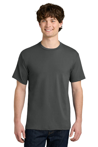 Next Level NL1810 Mens Ideal Jersey Short Sleeve Crewneck T-Shirt Heavy Metal Grey Model Front