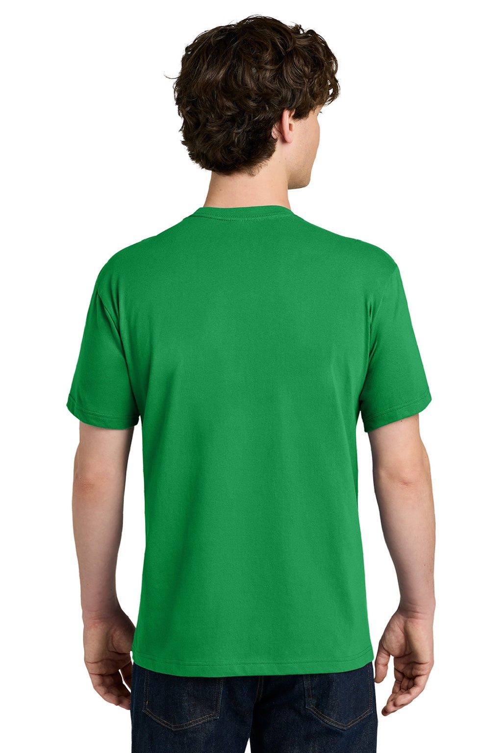 Next Level NL1810 Mens Ideal Jersey Short Sleeve Crewneck T-Shirt Kelly Green Model Back