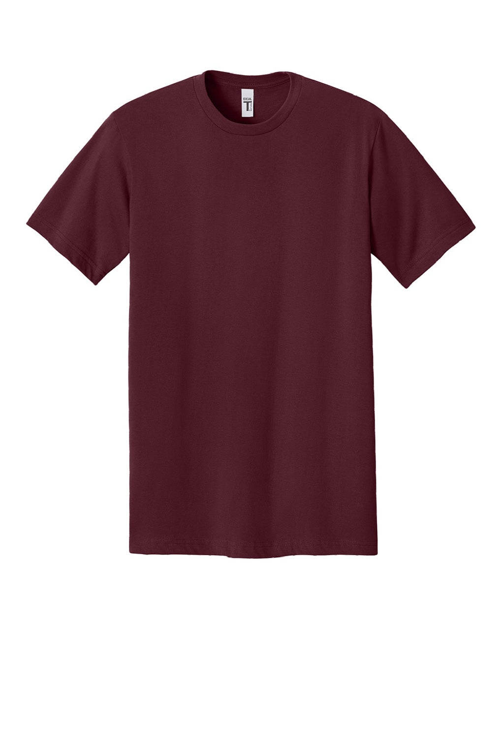 Next Level NL1810 Mens Ideal Jersey Short Sleeve Crewneck T-Shirt Maroon Flat Front