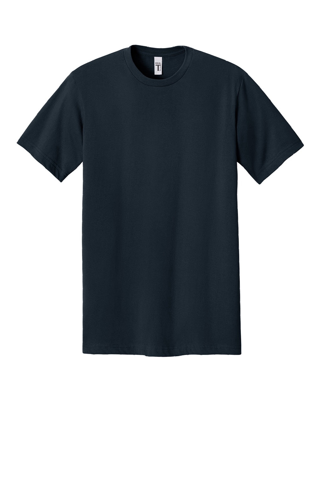 Next Level NL1810 Mens Ideal Jersey Short Sleeve Crewneck T-Shirt Midnight Navy Blue Flat Front