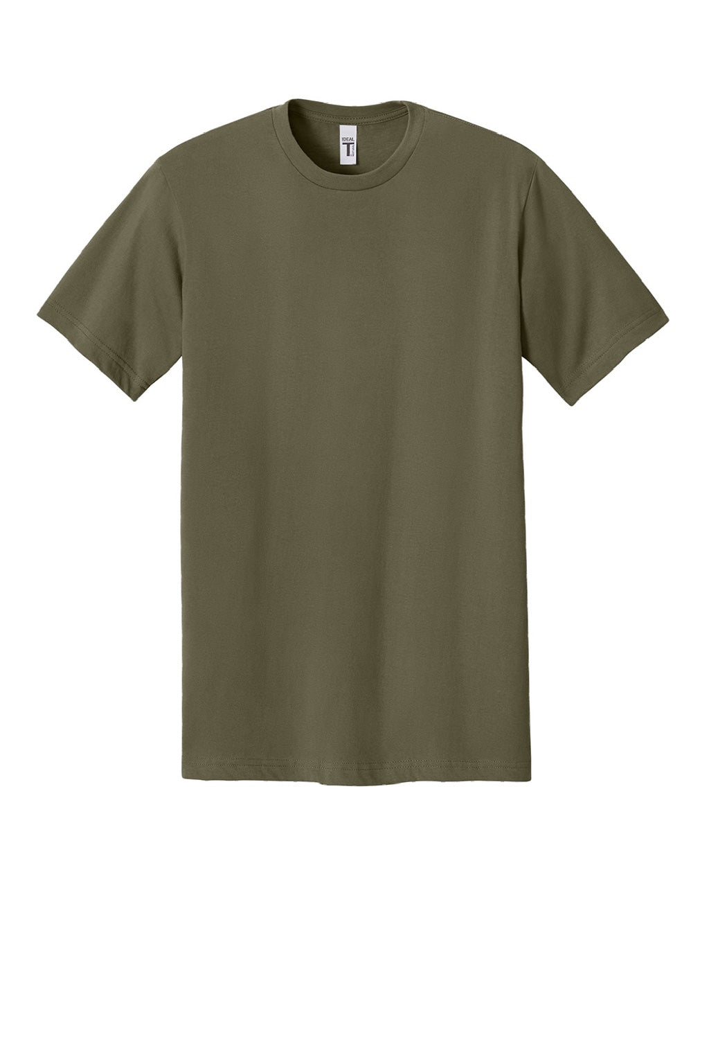 Next Level NL1810 Mens Ideal Jersey Short Sleeve Crewneck T-Shirt Military Green Flat Front
