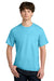 Next Level NL1810 Mens Ideal Jersey Short Sleeve Crewneck T-Shirt Pacific Blue Model Front