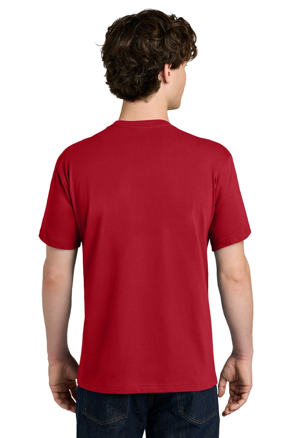 Next Level NL1810 Mens Ideal Jersey Short Sleeve Crewneck T-Shirt Red Model Back