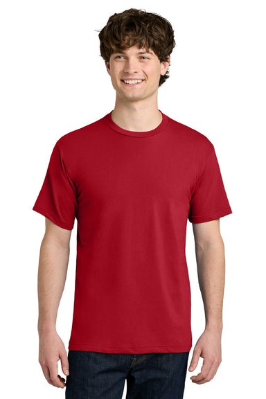 Next Level NL1810 Mens Ideal Jersey Short Sleeve Crewneck T-Shirt Red Model Front