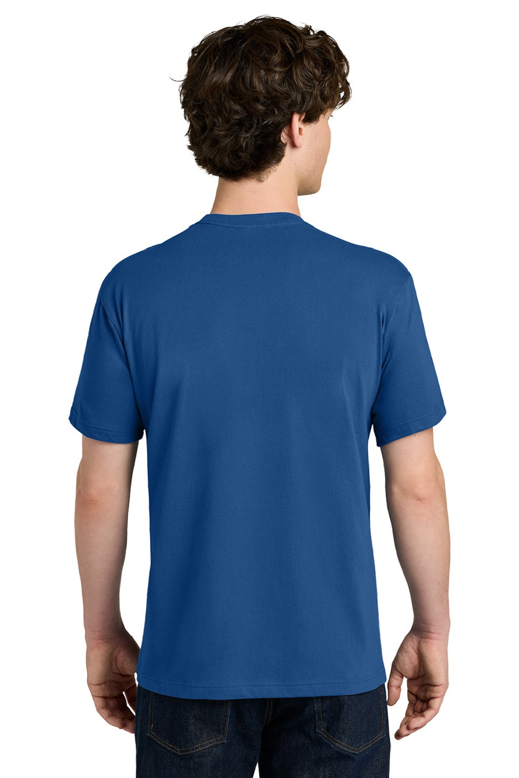 Next Level NL1810 Mens Ideal Jersey Short Sleeve Crewneck T-Shirt Royal Blue Model Back