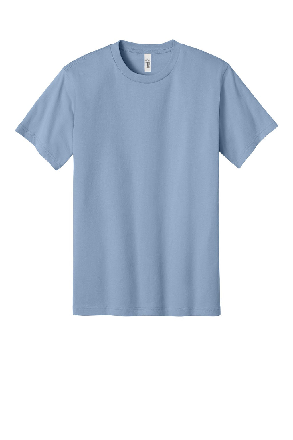 Next Level NL1810 Mens Ideal Jersey Short Sleeve Crewneck T-Shirt Stonewash Denim Blue Flat Front