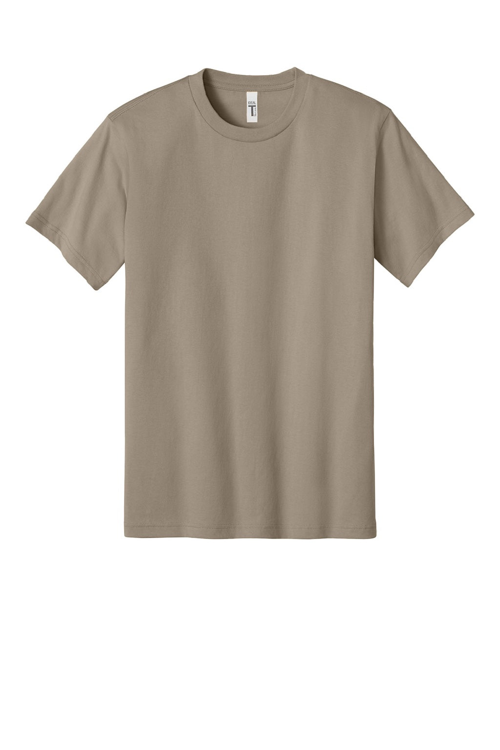 Next Level NL1810 Mens Ideal Jersey Short Sleeve Crewneck T-Shirt Tan Flat Front