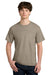 Next Level NL1810 Mens Ideal Jersey Short Sleeve Crewneck T-Shirt Tan Model Front
