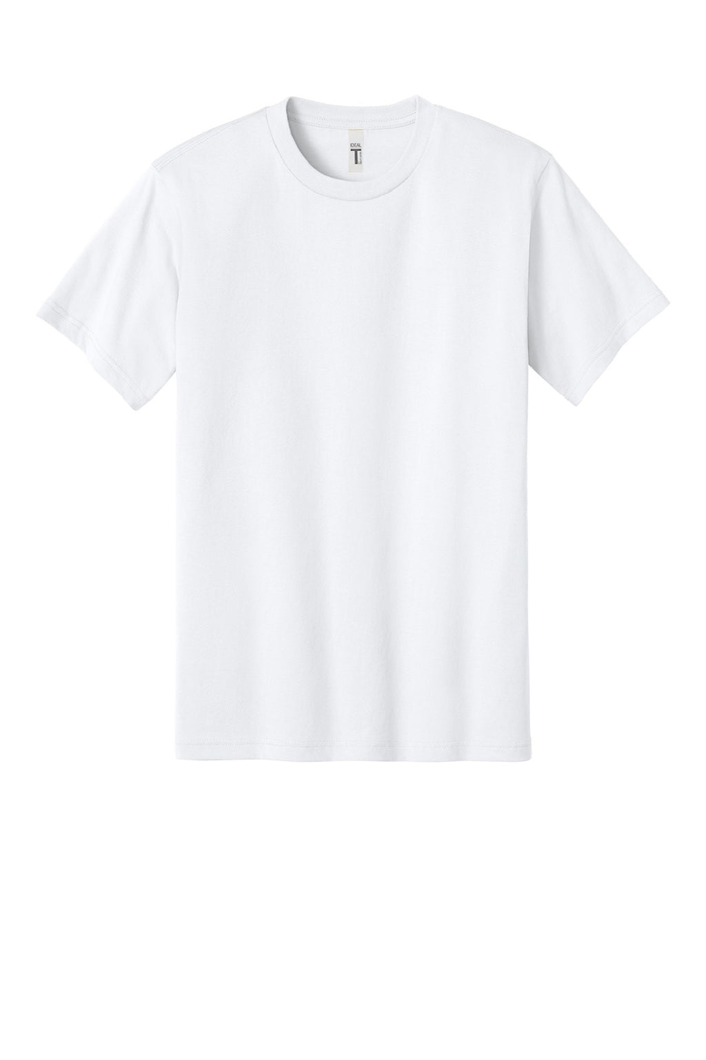 Next Level NL1810 Mens Ideal Jersey Short Sleeve Crewneck T-Shirt White Flat Front