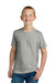 Next Level 3310 Youth Fine Jersey Short Sleeve Crewneck T-Shirt Light Grey Model Front