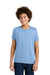 Next Level 3312 Youth CVC Jersey Short Sleeve Crewneck T-Shirt Heather Columbia Blue Model Front