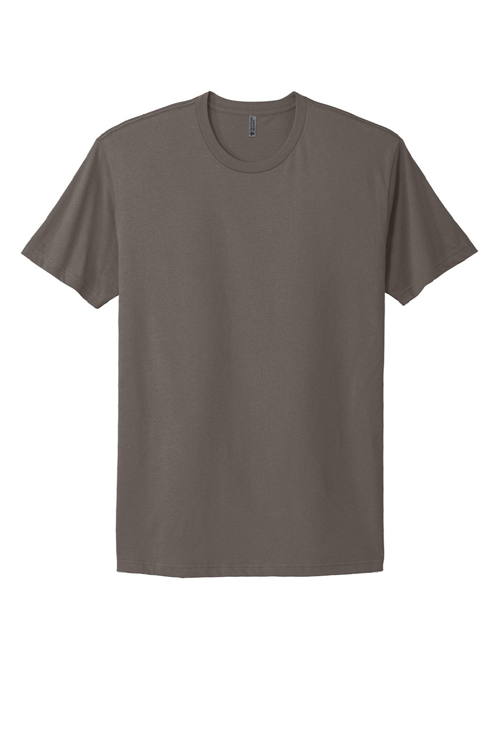 Next Level NL3600/3600 Mens Fine Jersey Short Sleeve Crewneck T-Shirt Shiitake Grey Flat Front