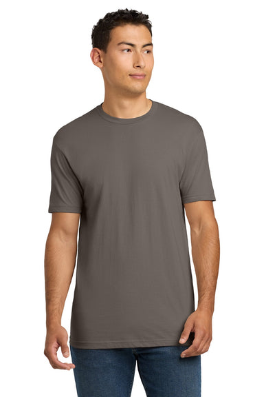 Next Level NL3600/3600 Mens Fine Jersey Short Sleeve Crewneck T-Shirt Shiitake Grey Model Front
