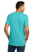 Next Level NL3600/3600 Mens Fine Jersey Short Sleeve Crewneck T-Shirt Tahiti Blue Model Back