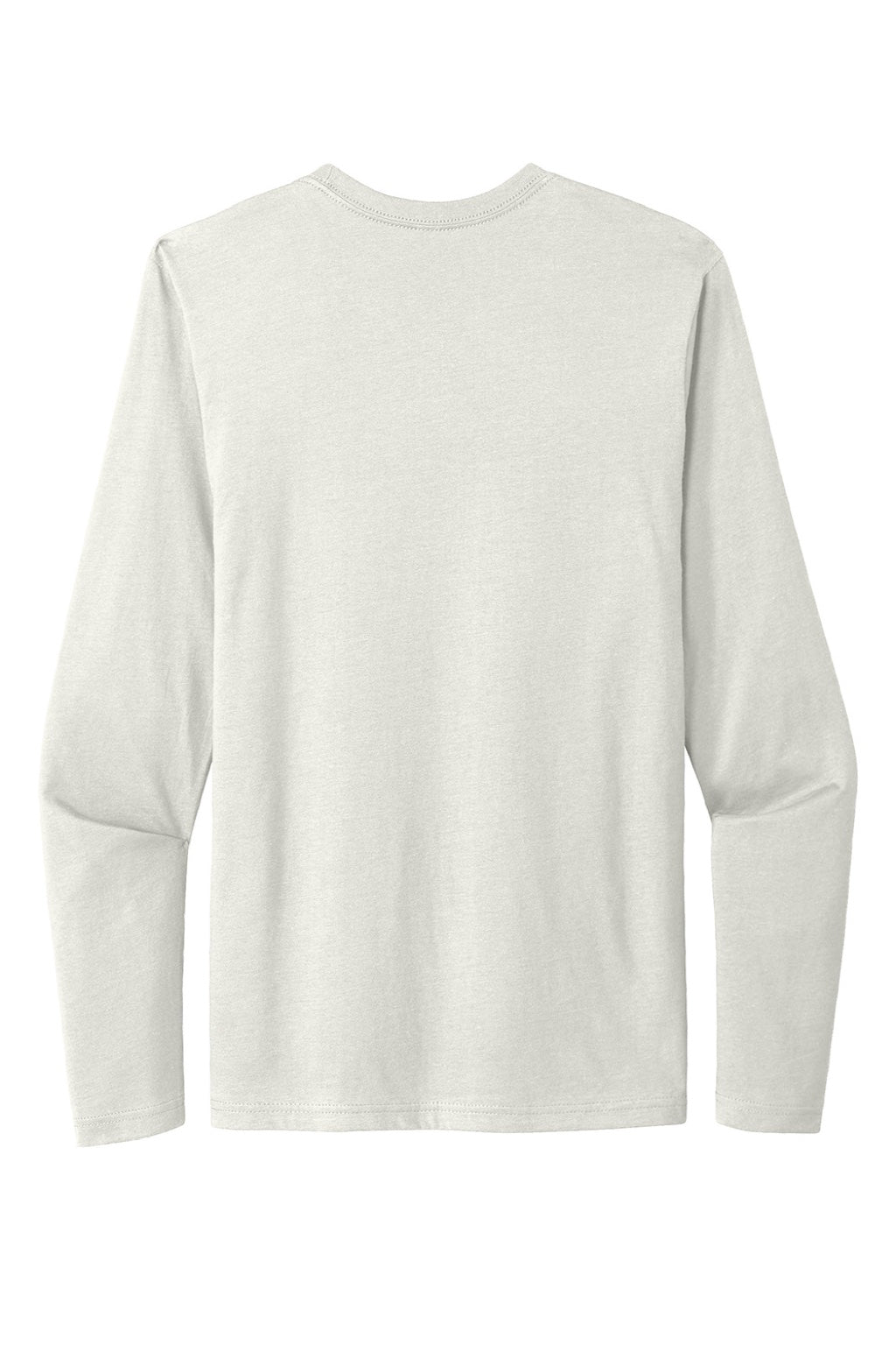 Next Level NL3601/N3601/3601 Mens Fine Jersey Long Sleeve Crewneck T-Shirt Natural Flat Back