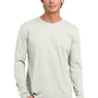 Next Level Mens Fine Jersey Long Sleeve Crewneck T-Shirt - Natural