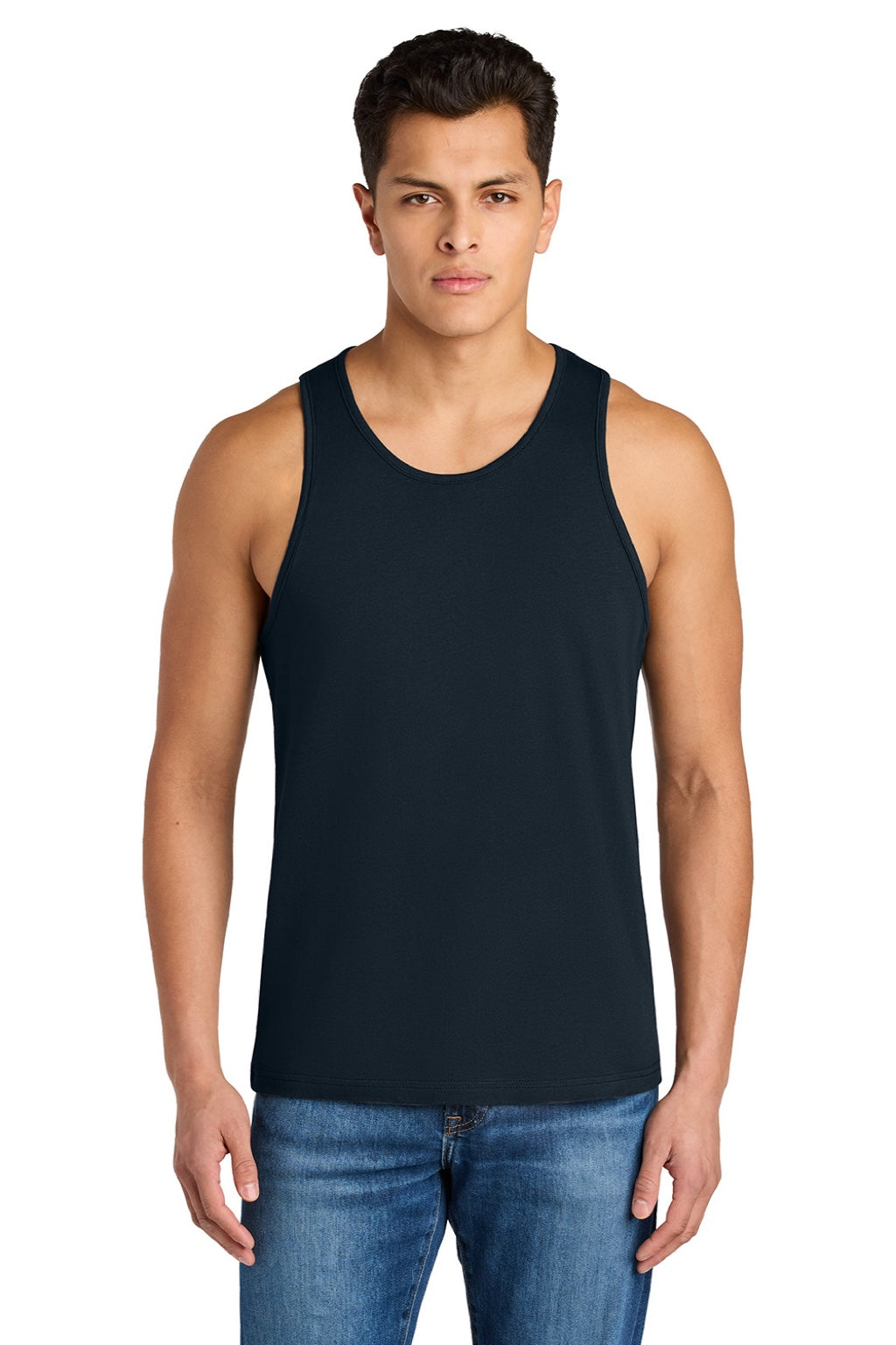 Next Level NL3633/3633 Mens Tank Top Midnight Navy Blue Model Front