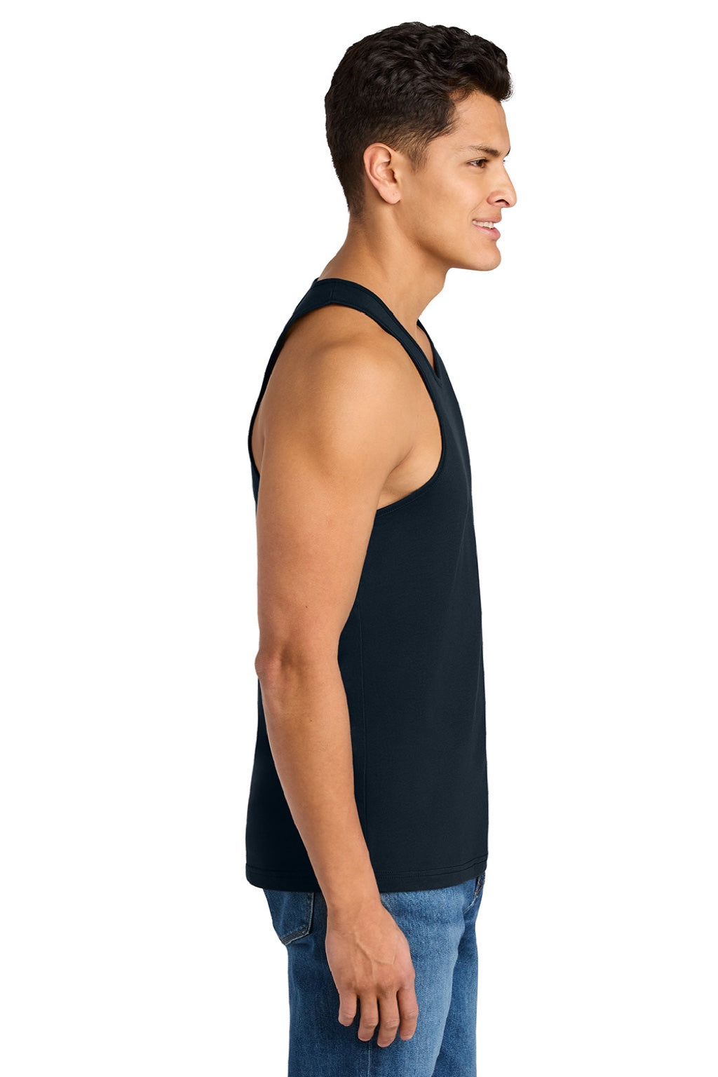 Next Level NL3633/3633 Mens Tank Top Midnight Navy Blue Model Side