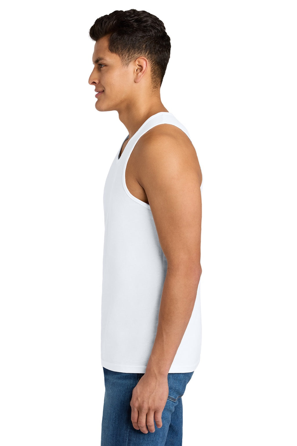 Next Level NL3633/3633 Mens Tank Top White Model Side