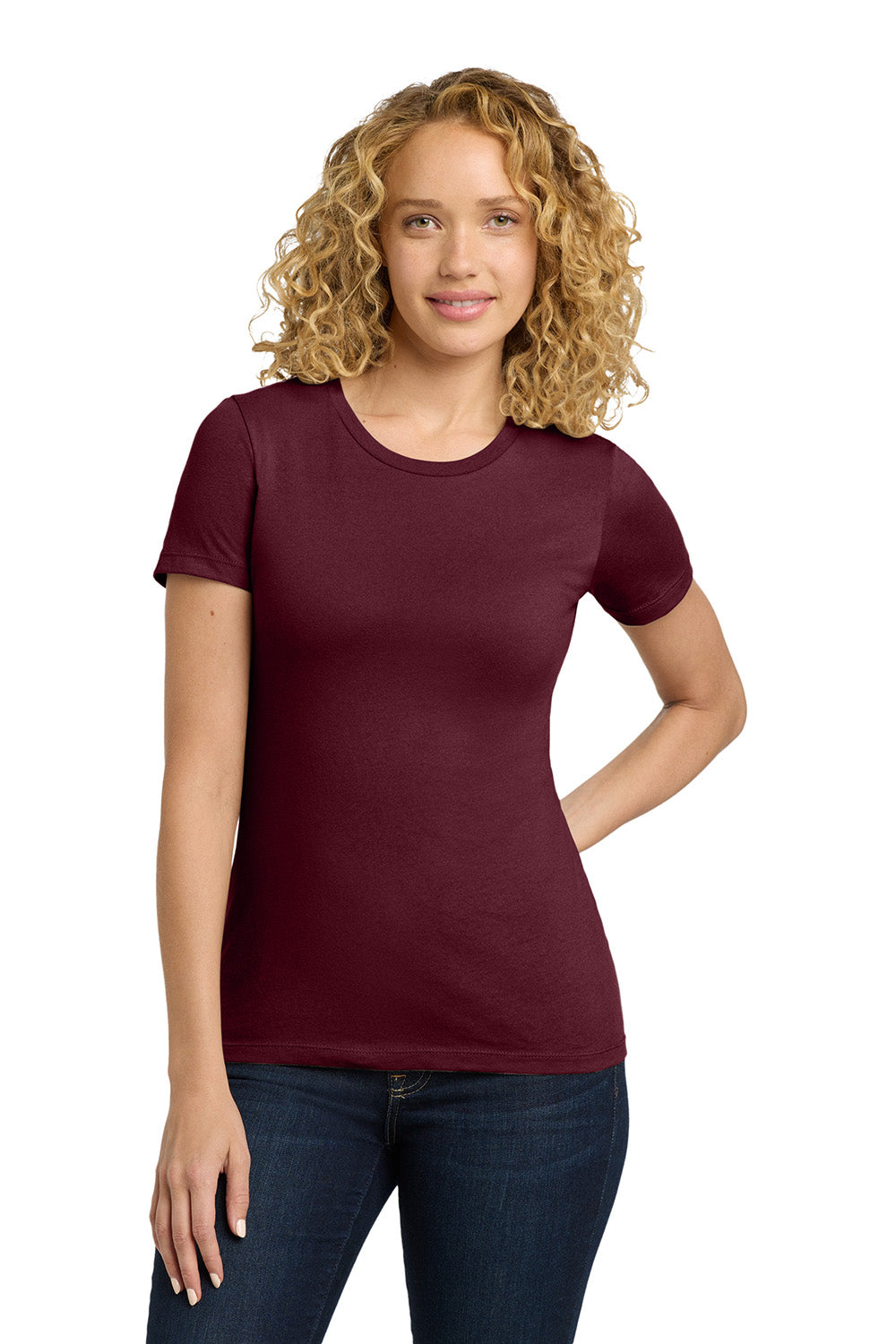 thumbnail image 2 of Next Level Womens Boyfriend Fine Jersey Short Sleeve Crewneck T-Shirt - Natural 2 of 14