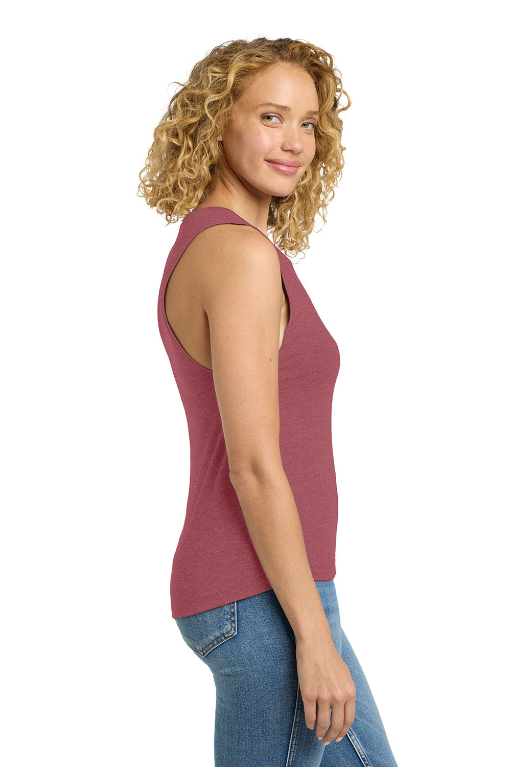 Next Level NL5013/N5013/5013 Womens Festival Muscle Tank Top Smoked Paprika Red Model Side
