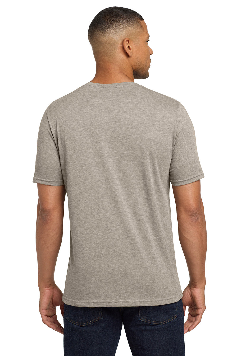 Next Level NL6200/6200 Mens Jersey Short Sleeve Crewneck T-Shirt Silver Grey Model Back