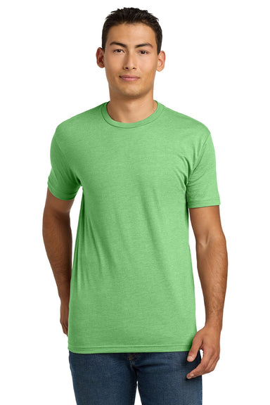 Next Level NL6210/6210 Mens CVC Jersey Short Sleeve Crewneck T-Shirt Apple Green Model Front