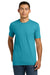Next Level NL6210/6210 Mens CVC Jersey Short Sleeve Crewneck T-Shirt Bondi Blue Model Front