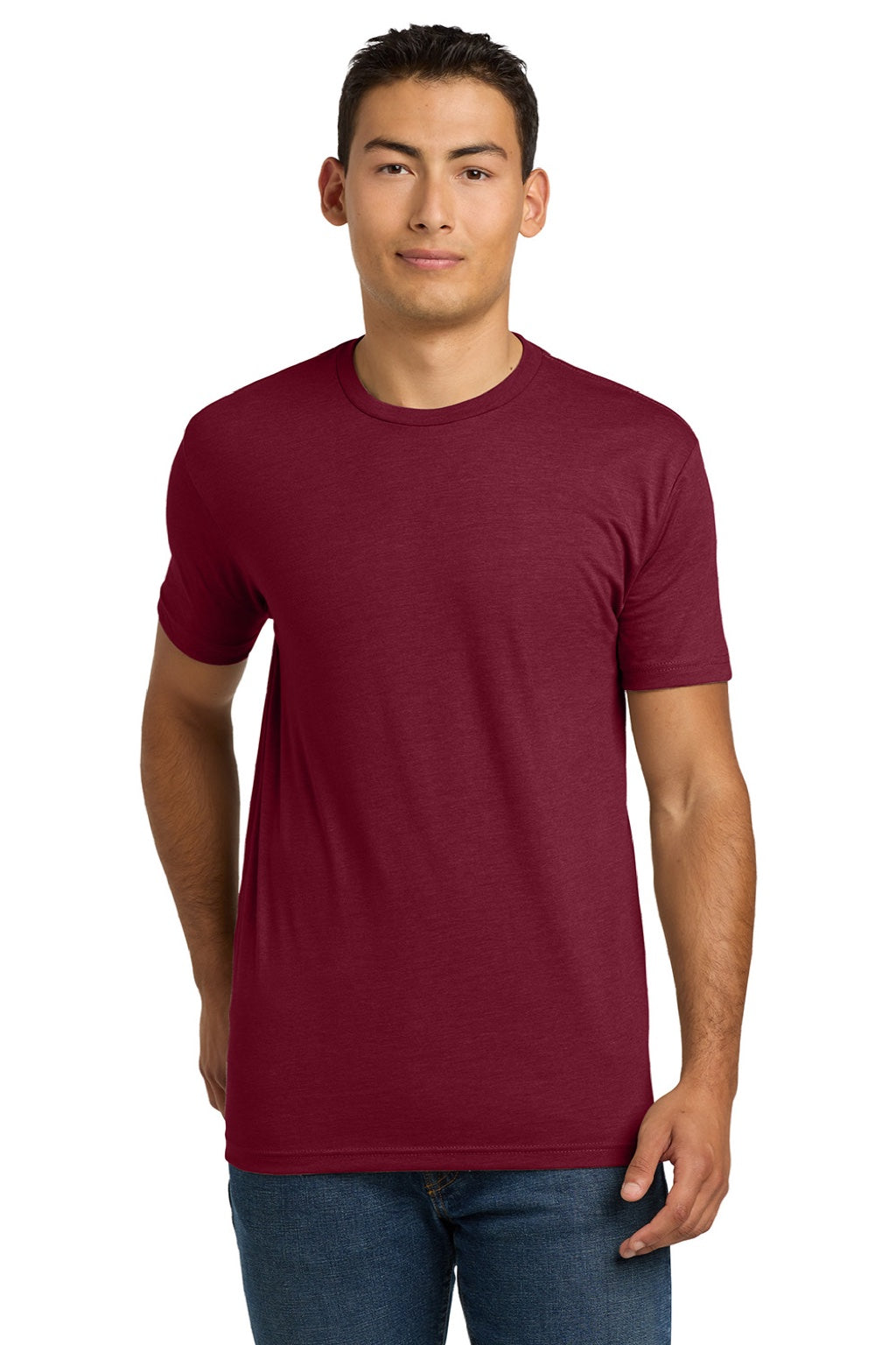 Next Level NL6210/6210 Mens CVC Jersey Short Sleeve Crewneck T-Shirt Cardinal Red Model Front