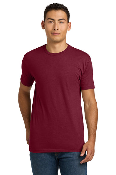 Next Level NL6210/6210 Mens CVC Jersey Short Sleeve Crewneck T-Shirt Cardinal Red Model Front