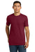 Next Level NL6210/6210 Mens CVC Jersey Short Sleeve Crewneck T-Shirt Cardinal Red Model Front