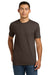 Next Level NL6210/6210 Mens CVC Jersey Short Sleeve Crewneck T-Shirt Espresso Brown Model Front