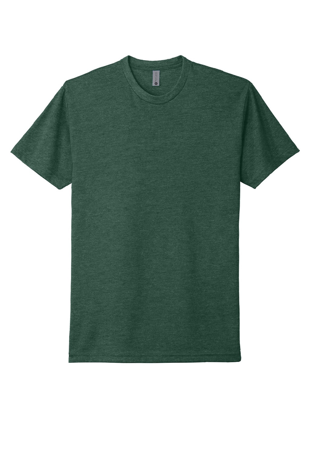 Next Level NL6210/6210 Mens CVC Jersey Short Sleeve Crewneck T-Shirt Heather Forest Green Flat Front