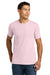Next Level NL6210/6210 Mens CVC Jersey Short Sleeve Crewneck T-Shirt Heather Light Pink Model Front