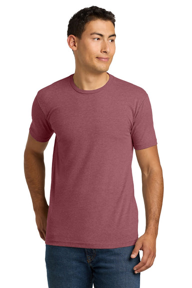 Next Level NL6210/6210 Mens CVC Jersey Short Sleeve Crewneck T-Shirt Heather Mauve Model Front