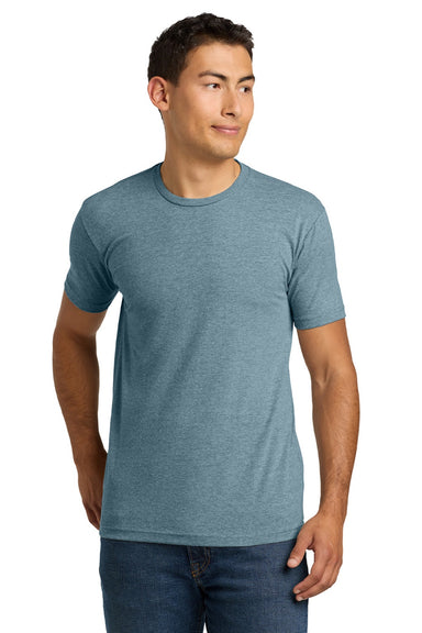 Next Level NL6210/6210 Mens CVC Jersey Short Sleeve Crewneck T-Shirt Heather Slate Blue Model Front