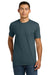 Next Level NL6210/6210 Mens CVC Jersey Short Sleeve Crewneck T-Shirt Indigo Blue Model Front
