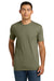 Next Level NL6210/6210 Mens CVC Jersey Short Sleeve Crewneck T-Shirt Light Olive Model Front