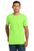 Next Level NL6210/6210 Mens CVC Jersey Short Sleeve Crewneck T-Shirt Neon Green Model Front