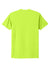 Next Level NL6210/6210 Mens CVC Jersey Short Sleeve Crewneck T-Shirt Neon Yellow Flat Back