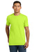 Next Level NL6210/6210 Mens CVC Jersey Short Sleeve Crewneck T-Shirt Neon Yellow Model Front