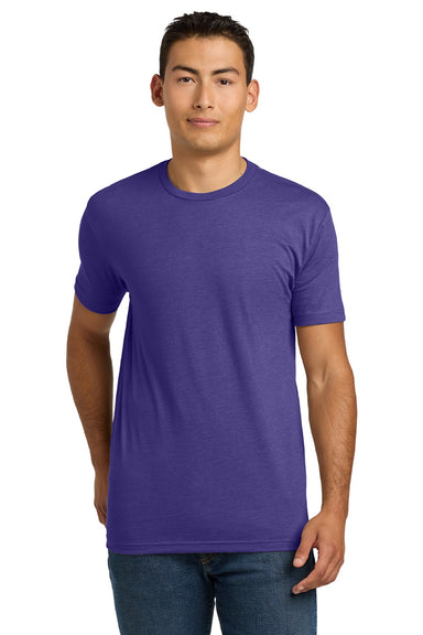 Next Level NL6210/6210 Mens CVC Jersey Short Sleeve Crewneck T-Shirt Purple Rush Model Front